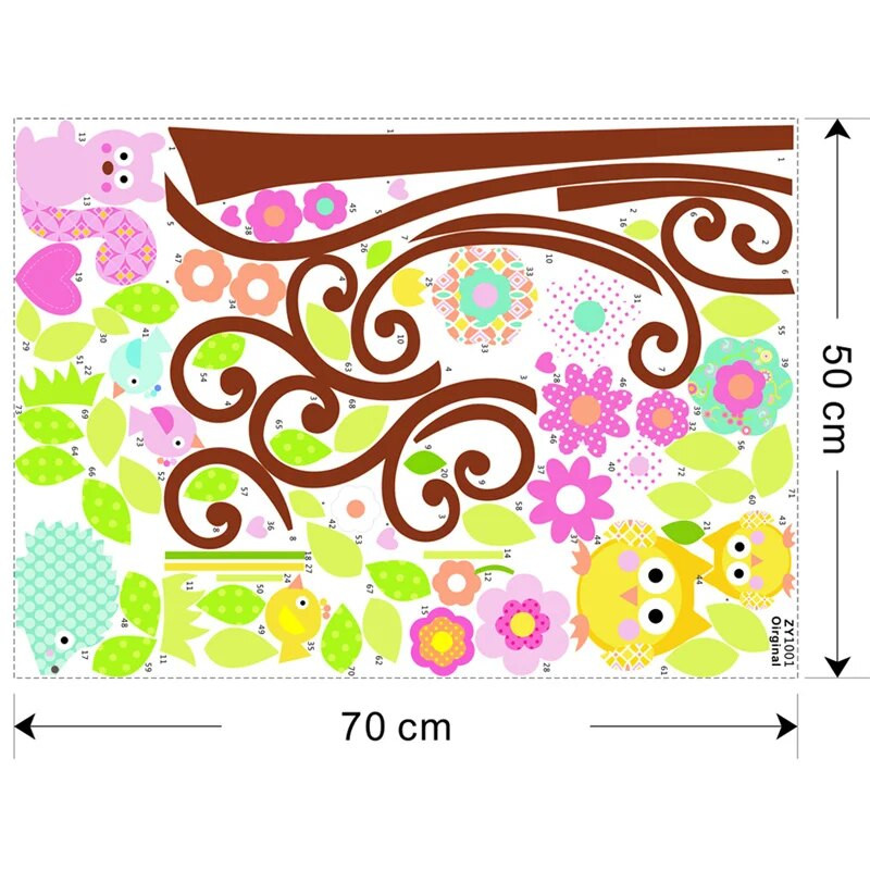 Pūces koka sienas uzlīmes bērnu istabai Guļamistabai Rotaļu istabai Sienu dekors Filmu plakāti Svētku dāvanas