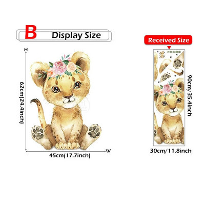 Elevandilõvi Elevandipuu metsa seinakleebised lastetoale Beebitoatoa sisekujundus Seinakleebised Kodukaunistus Multifilm Loom