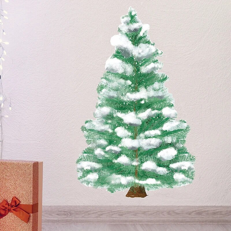 2024 m. Kalėdų eglutė Sienos lipdukas Kalėdų senelio freskos Svetainės miegamojo sienų apdaila sienų lipdukai decoración de habitación