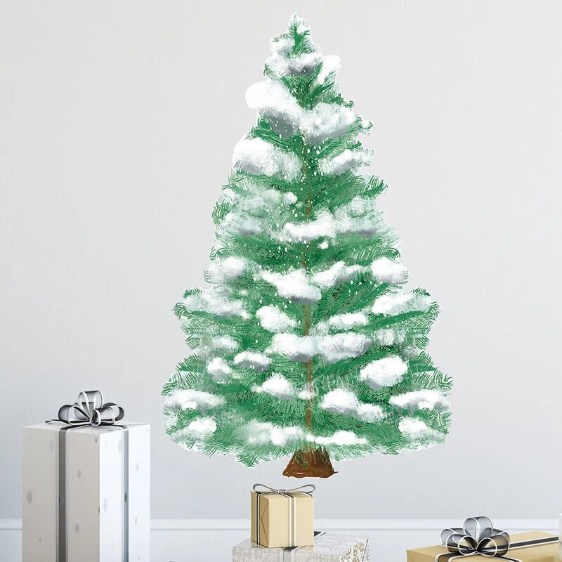 2024 m. Kalėdų eglutė Sienos lipdukas Kalėdų senelio freskos Svetainės miegamojo sienų apdaila sienų lipdukai decoración de habitación