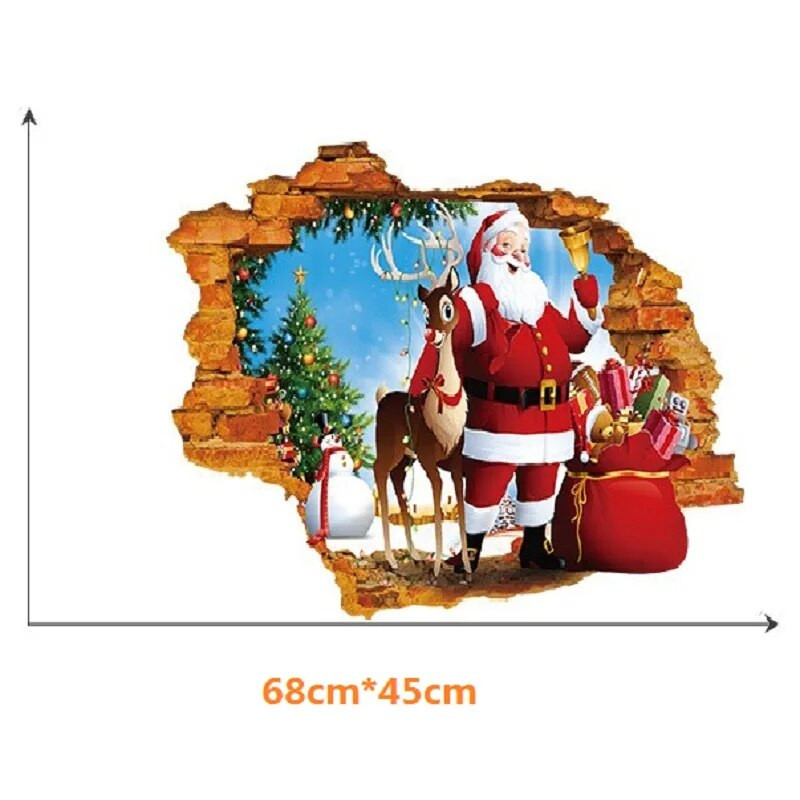 2024 Jõulud Seinakleebis Jõuluvana seinamaalingud Elutoa magamistoa teleri tausta seinakaunistused lastetoa seinakleebised