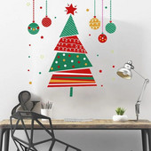 1 PC népszerű karácsonyi dekoráció üvegablak matricák karácsonyfa nappali hálószoba fali matricák karácsonyi bál matrica