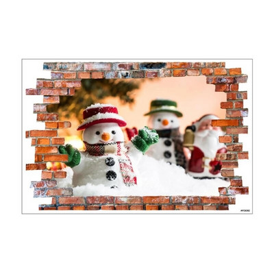 Εορταστικά αυτοκόλλητα παραθύρων Τρισδιάστατα δημιουργικά αυτοκόλλητα από γυαλί για Χριστουγεννιάτικο αυτοκόλλητο παραθύρου