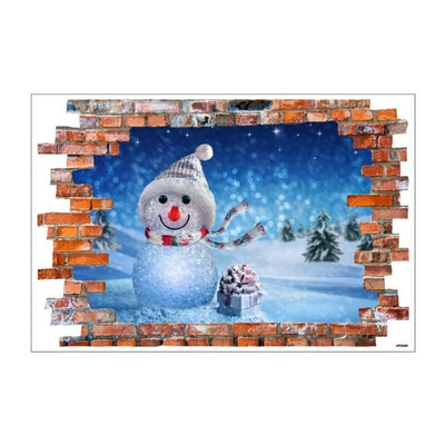 Εορταστικά αυτοκόλλητα παραθύρων Τρισδιάστατα δημιουργικά αυτοκόλλητα από γυαλί για Χριστουγεννιάτικο αυτοκόλλητο παραθύρου