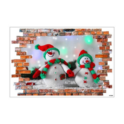 Εορταστικά αυτοκόλλητα παραθύρων Τρισδιάστατα δημιουργικά αυτοκόλλητα από γυαλί για Χριστουγεννιάτικο αυτοκόλλητο παραθύρου