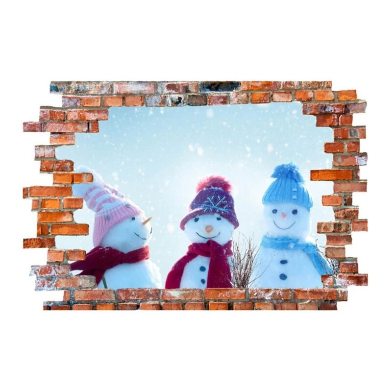 Εορταστικά αυτοκόλλητα παραθύρων Τρισδιάστατα δημιουργικά αυτοκόλλητα από γυαλί για Χριστουγεννιάτικο αυτοκόλλητο παραθύρου