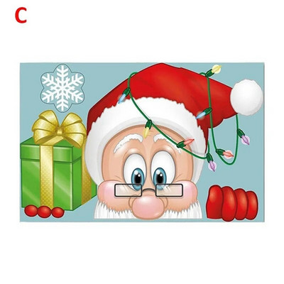 Ziemassvētku Ziemassvētku vecīša stikla logu uzlīmes Ziemassvētku sniegpārsliņas DIY uzlīmju dekors Mājas uzlīmes