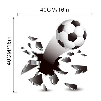 3D Futbols Basketbola Sienas Uzlīme Bērnu Istabām Mājas Iekārtojums Zēni Guļamistaba Futbols Sienas Uzlīme Bērnu istaba Vinila sporta tapetes