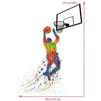 Lielas žilbinošas futbola skrejlapas Sienas uzlīmes Noņemamas vinila mājas dekors Dzīvojamā istaba Guļamistaba