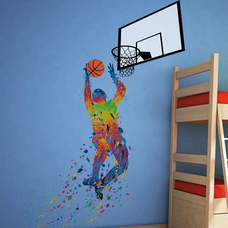 Lielas žilbinošas futbola skrejlapas Sienas uzlīmes Noņemamas vinila mājas dekors Dzīvojamā istaba Guļamistaba