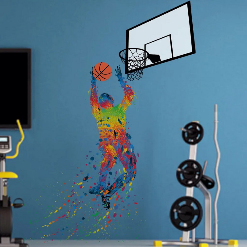 Lielas žilbinošas futbola skrejlapas Sienas uzlīmes Noņemamas vinila mājas dekors Dzīvojamā istaba Guļamistaba