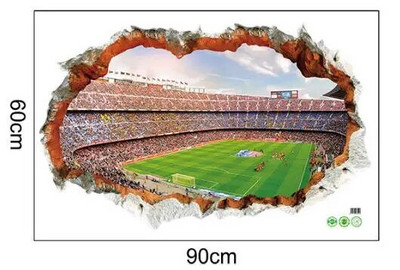 3D erksad jalgpalli Jalgpalli seinakleebised lastetubadele elutoa magamistoa seinakleebised poiste toakaunistus
