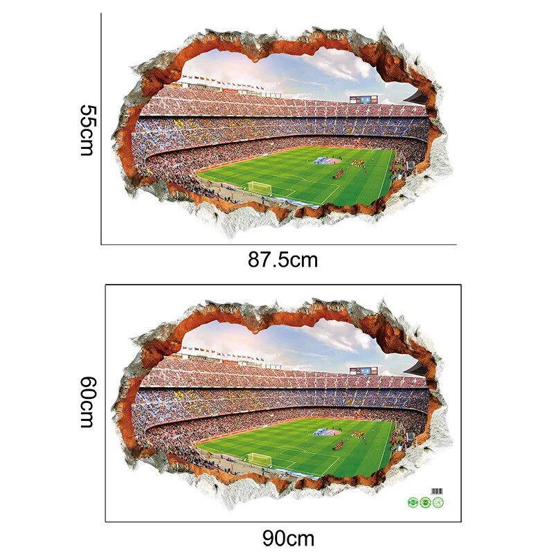3D erksad jalgpalli Jalgpalli seinakleebised lastetubadele elutoa magamistoa seinakleebised poiste toakaunistus