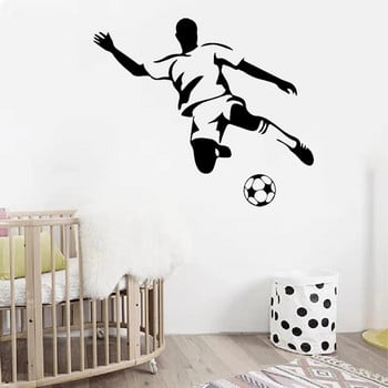 Football Boy Wall Art Decals Стикери за стена Стенописи Изкуство за детска стая Спалня Всекидневна Диван Декорация на фона Стикери за стена