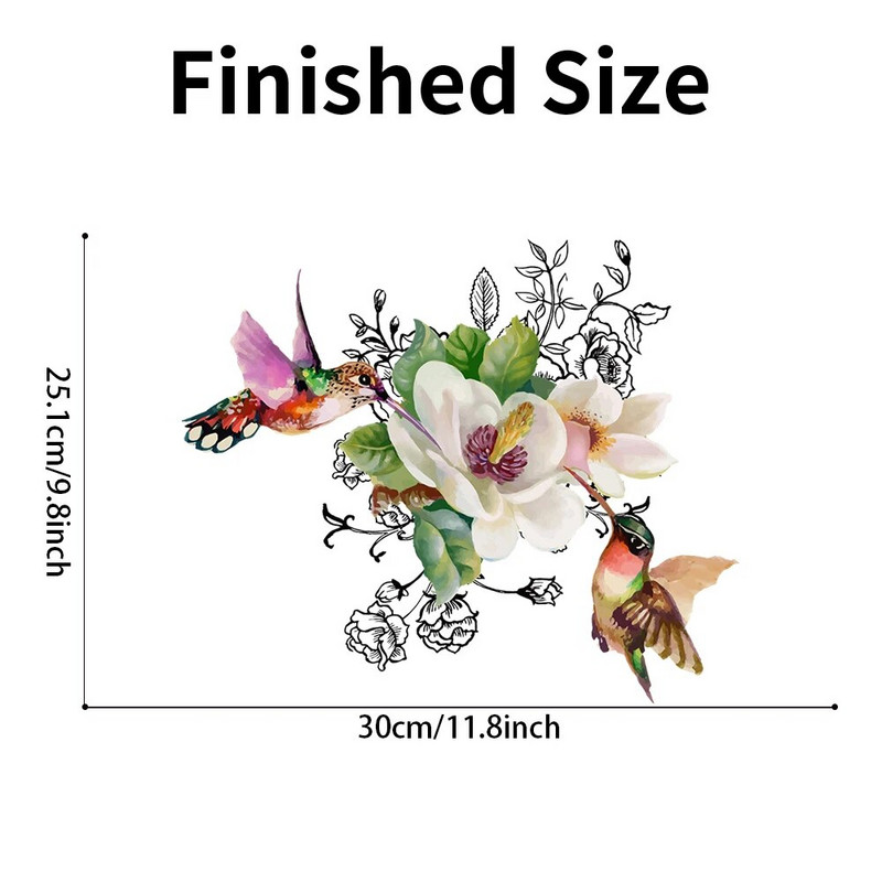 1 gab PVC tualetes vāka uzlīme, putnu un ziedu raksta tualetes ķebļa uzlīme vannas istabai