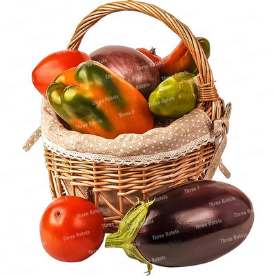 Three Ratels CO39 Pastoral spalvos vaisių krepšelio lipnus sieninis lipdukas virtuvės šaldytuvo dekoravimo lipdukas