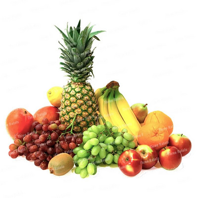 Three Ratels CO39 Pastoral spalvos vaisių krepšelio lipnus sieninis lipdukas virtuvės šaldytuvo dekoravimo lipdukas