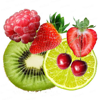 Three Ratels CO23 Φωτεινό καρτούν φράουλα αυτοκόλλητο φρούτων ψυγείου κουζίνας διακοσμητικό αυτοκόλλητο τουαλέτας