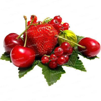 Three Ratels CO23 Bright zemeņu karikatūra augļu uzlīme virtuves ledusskapja dekoratīvā tualetes uzlīme