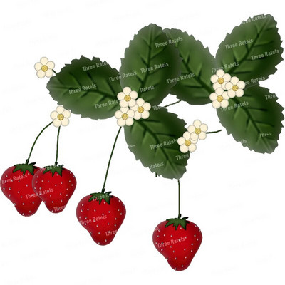 Three Ratels CO23 Bright zemeņu karikatūra augļu uzlīme virtuves ledusskapja dekoratīvā tualetes uzlīme