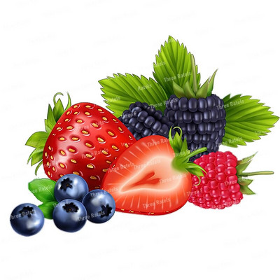 Three Ratels CO23 Bright zemeņu karikatūra augļu uzlīme virtuves ledusskapja dekoratīvā tualetes uzlīme