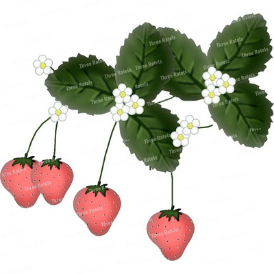 Three Ratels CO23 Bright zemeņu karikatūra augļu uzlīme virtuves ledusskapja dekoratīvā tualetes uzlīme