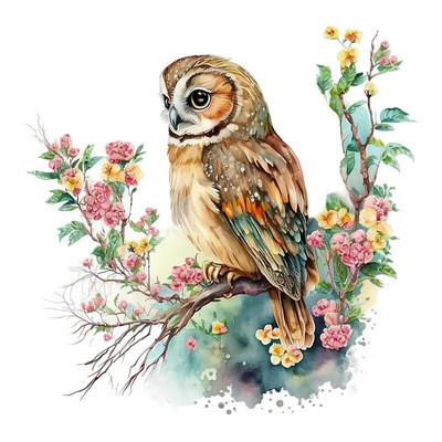 M417 Aranyos Rajzfilm Szerencsebagoly Fali matrica Gyermekszoba Dekoráció WC Hűtőszekrény Otthoni matricák matrica