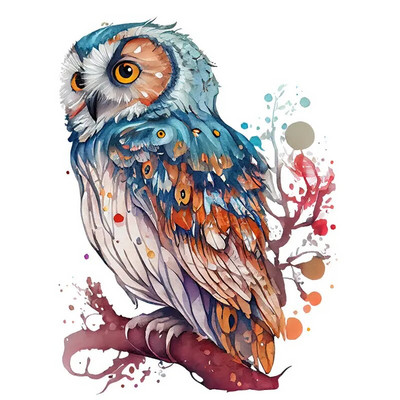 M417 Aranyos Rajzfilm Szerencsebagoly Fali matrica Gyermekszoba Dekoráció WC Hűtőszekrény Otthoni matricák matrica