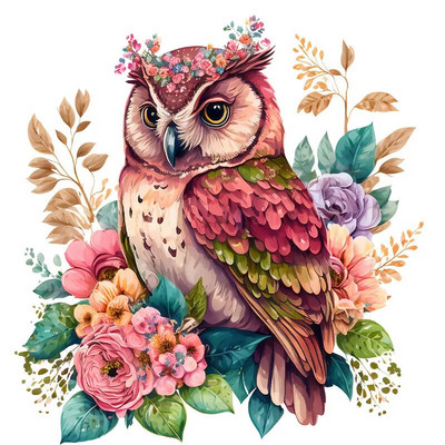 M417 Aranyos Rajzfilm Szerencsebagoly Fali matrica Gyermekszoba Dekoráció WC Hűtőszekrény Otthoni matricák matrica