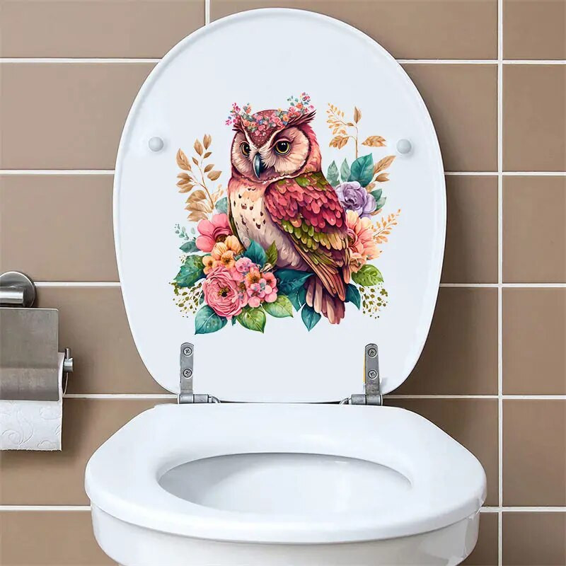 M417 Aranyos Rajzfilm Szerencsebagoly Fali matrica Gyermekszoba Dekoráció WC Hűtőszekrény Otthoni matricák matrica