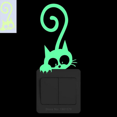 Glow in the Dark Αυτοκόλλητο Παιδικό Δωμάτιο Φωτεινά αυτοκόλλητα Διακόσμηση σπιτιού Κινούμενα σχέδια Αυτοκόλλητο τοίχου Τηλέφωνο αυτοκινήτου Μπάνιο Διακόσμηση τουαλέτας