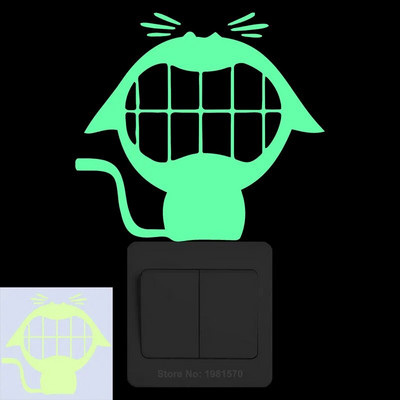 Glow in the Dark Αυτοκόλλητο Παιδικό Δωμάτιο Φωτεινά αυτοκόλλητα Διακόσμηση σπιτιού Κινούμενα σχέδια Αυτοκόλλητο τοίχου Τηλέφωνο αυτοκινήτου Μπάνιο Διακόσμηση τουαλέτας