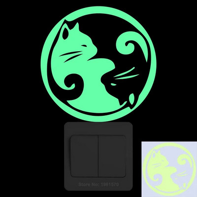 Glow in the Dark Αυτοκόλλητο Παιδικό Δωμάτιο Φωτεινά αυτοκόλλητα Διακόσμηση σπιτιού Κινούμενα σχέδια Αυτοκόλλητο τοίχου Τηλέφωνο αυτοκινήτου Μπάνιο Διακόσμηση τουαλέτας