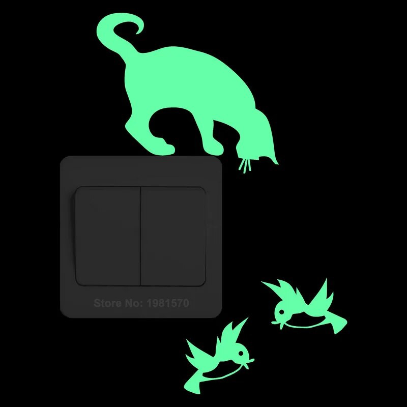 Glow in the Dark Αυτοκόλλητο Παιδικό Δωμάτιο Φωτεινά αυτοκόλλητα Διακόσμηση σπιτιού Κινούμενα σχέδια Αυτοκόλλητο τοίχου Τηλέφωνο αυτοκινήτου Μπάνιο Διακόσμηση τουαλέτας