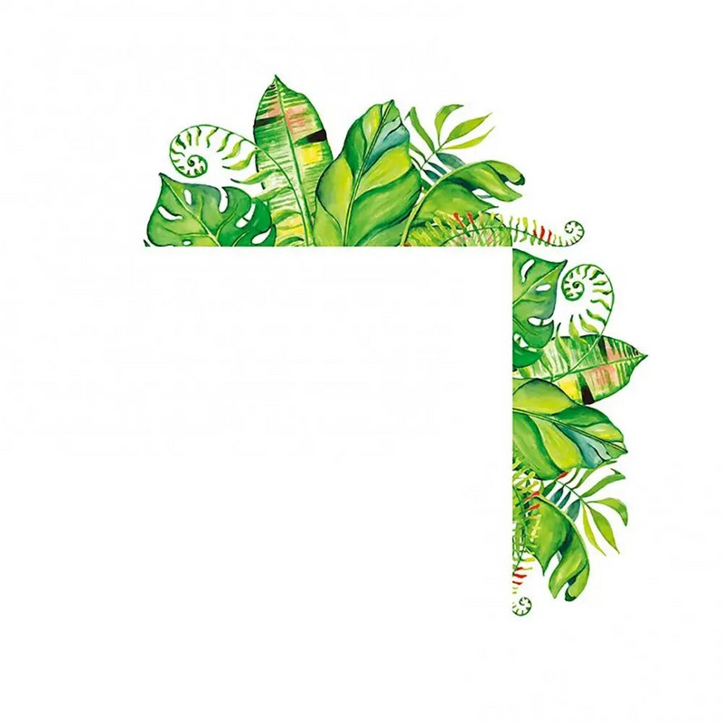 Autocolant de perete cu personalitate de plantă verde frunze, întrerupător de lumină, decal pentru decorarea casei din PVC
