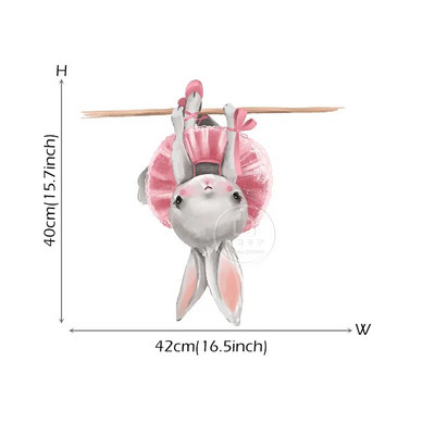 Akvareļu karikatūra Bunny Sienas Uzlīmes Bērnu bērnudārza Sienas Uzlīmes Bērnistaba Dzīvojamā istaba Guļamistaba Mājas Interjers Trušu uzlīmes PVC