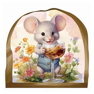 T293# Наклейка Интерьерная Funny Mouse Hole Sienas Uzlīmes Ūdensizturīgs Karikatūra Mājas Apdares Dzīvojamās istabas uzlīmes
