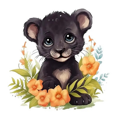 Tigrovi Mačke Psi Kunići Razne životinje Zidne naljepnice Pozadina dječje sobe Mural za uređenje doma Naljepnica za tapete za dnevnu sobu