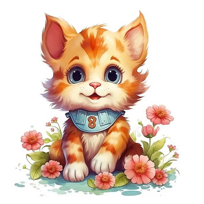 Tigrovi Mačke Psi Kunići Razne životinje Zidne naljepnice Pozadina dječje sobe Mural za uređenje doma Naljepnica za tapete za dnevnu sobu