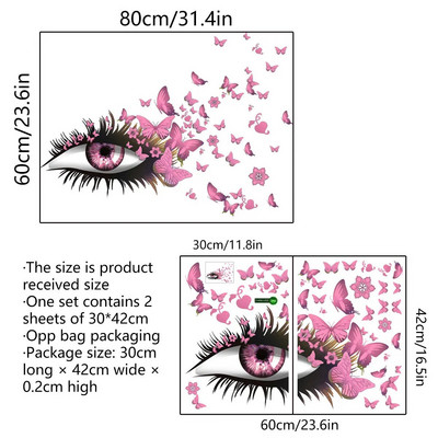 Kreativne lijepe djevojke Trepavice Zidne naljepnice Dekoracije za dnevnu sobu za dom Tapete Vinilne zidne umjetničke naljepnice