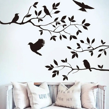 Αυτοκόλλητο τοίχου Creativity Tree Bird για διακόσμηση τοίχου σπιτιού Αυτοκόλλητα τοίχου Τοιχογραφίες Διακόσμηση σαλονιού Αυτοκόλλητα ζώα στον τοίχο
