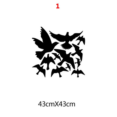 Radošuma koku putnu vinila sienas uzlīme mājām Sienas dekorēšanas uzlīmes Murals Dzīvojamās istabas dekorēšana Dzīvnieku uzlīmes uz sienas