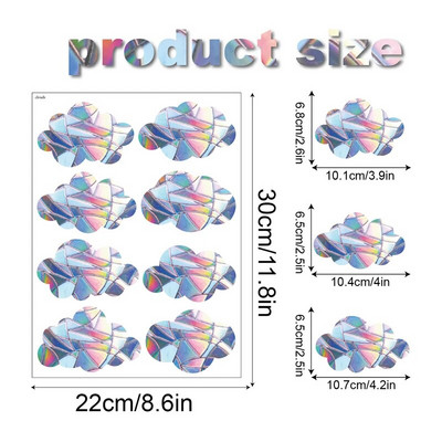 2023. aasta uued vikerkaarprisma elektrostaatilised klaasist kleebised PVC lehtedest staatilised aknakleebised päikesepüüdja kleebis päikesepüüdja seinakleebis