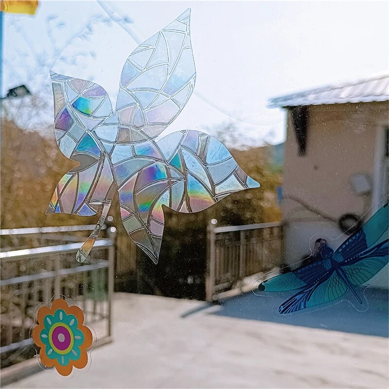 2023. aasta uued vikerkaarprisma elektrostaatilised klaasist kleebised PVC lehtedest staatilised aknakleebised päikesepüüdja kleebis päikesepüüdja seinakleebis