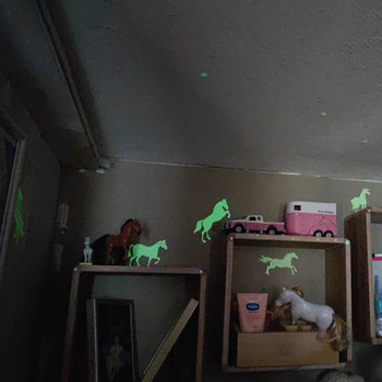 8 τμχ Horses Glow in the Dark Αυτοκόλλητο τοίχου κινουμένων σχεδίων Ζώο Φωτεινό αυτοκόλλητο Παιδικό Δωμάτιο Διακόσμηση Αυτοκόλλητα Διακόσμηση σπιτιού Χαλκομανίες τηλεφώνου