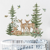 M172 meža dzeltenbrūna sienas uzlīme bērnu istabas fons mājas dekorēšana sienas gleznojums viesistabas tapetes smieklīgi uzlīme