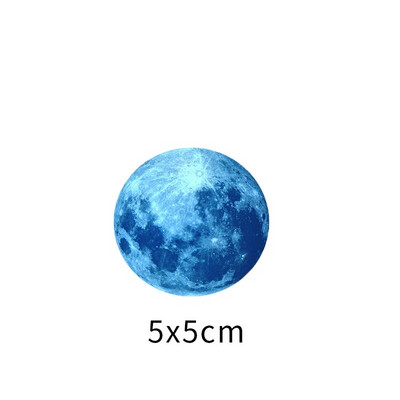 30 cm Gaismas sienas uzlīmes 3D Mēness uzlīmes bērnu istabai Dzīvojamās istabas guļamistabas dekorēšanai Mirdzošas mājas uzlīmes Tapetes