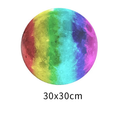 30 cm Gaismas sienas uzlīmes 3D Mēness uzlīmes bērnu istabai Dzīvojamās istabas guļamistabas dekorēšanai Mirdzošas mājas uzlīmes Tapetes