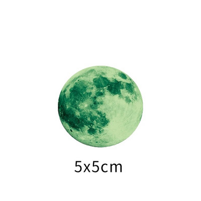 30 cm Gaismas sienas uzlīmes 3D Mēness uzlīmes bērnu istabai Dzīvojamās istabas guļamistabas dekorēšanai Mirdzošas mājas uzlīmes Tapetes