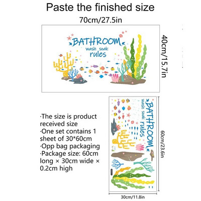 Veealune maailm Meduus Meritäht Seinakleebised Elutoa Magamistoa Lastetoa Taust Seinakaunistuse Seinakleebised